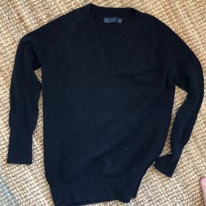 Zara Black v neck cotton sweater